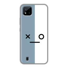 Чохли (ТПУ) (смішні стікери) для Realme C11 (2021) / C20 – Сіро-білий