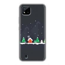 Силіконовий бампер на різдво для Realme C11 (2021) / C20 (Місто зимове)
