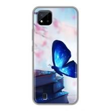 Силіконовий бампер з картинкою звірів для Realme C11 (2021) / C20 (Метелик синій)