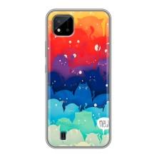 Силіконовий чохол з котиком для Realme C11 (2021) / C20 (Mew)