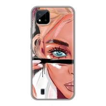 Силіконовый Чохол на Realme C11 (2021) / C20 з картинкой Модных девушек (Дівчина та вії)