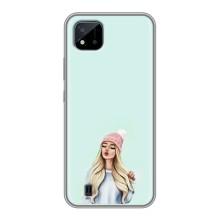 Силіконовый Чохол на Realme C11 (2021) / C20 з картинкой Модных девушек (В шапці)