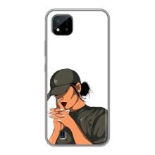 Силіконовый Чохол на Realme C11 (2021) / C20 з картинкой Модных девушек (У зеленому)