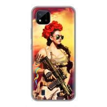 ЗСУ Чохли (TPU) для Realme C11 (2021) / C20 (Жінка солдат)