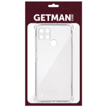 TPU чохол GETMAN Ease logo посилені кути Full Camera для Realme C21 – Прозорий