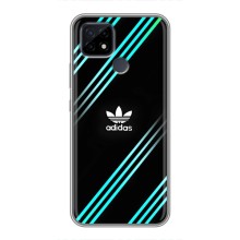 Чехлы Адидас для Realme C21 (AlphaPrint) (Адидас с полосами)