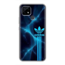 Чехлы Адидас для Realme C21 (AlphaPrint) (Синий Адидас)
