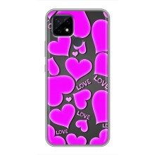 Чехлы для любимой на Реалми С21 (VPrint) (Pink hearts)