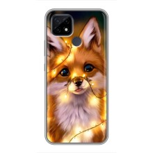 Чехлы с картинкой Лисички для Realme C21 (VPrint) (Лисичка в гирляндах)
