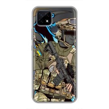 Чехлы с картинкой ЗСУ для Realme C21 (AlphaPrint) (Воин ВСУ)