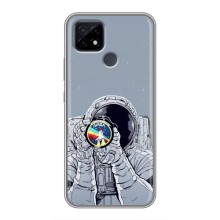 Чехол NASA для Realme C21 (AlphaPrint) (Космонавт фото)