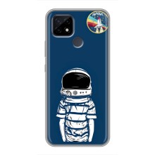 Чехол NASA для Realme C21 (AlphaPrint) (Мальчик в шлеме)