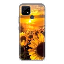 Чохол з Квітами для Realme C21 (поле соняшників)