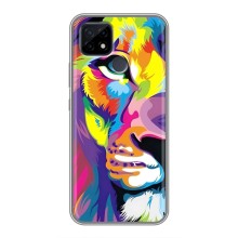 Чехол со Львом для Realme C21 (VPrint) (Яркий Лев)