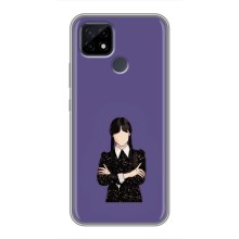 Чехлы Венсдей на Realme C21 Уэнсдей (AlphaPrint) (Уэнздей в черном)
