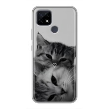 Чехол с рисунком кот на Realme C21 (Пара котов)