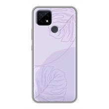 Чохол квітковий дизайн для Realme C21 – Монстера фіолетова