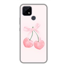 Чехол с розовым рисунком для Realme C21 (Розовые вишни)