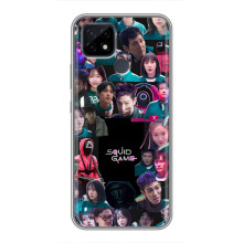 Чехол Гра в кальмара для Realme C21 – Коллаж игры кальмара