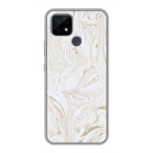 Мраморный чехол на Realme C21 (VPrint) (Белый мрамор)