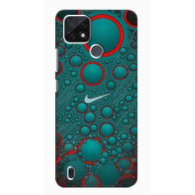 Силиконовый Чехол на Realme C21 с картинкой Nike (Найк зеленый)