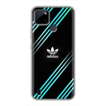 Чехлы Адидас для Realme C21Y (AlphaPrint) (Адидас с полосами)