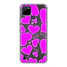 Чехлы для любимой на Реалми Ссы21Й (VPrint) (Pink hearts)