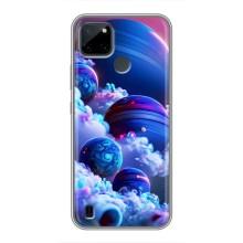 Чохли КОСМОС  на Realme C21Y – Сині планети