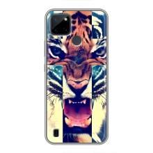 Чехлы с изображением разных животных для Realme C21Y (Яркий Тигр)