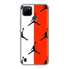 Чехлы для Realme C21Y - с картинкой JORDAN (AlphaPrint) (Лого Джордан)