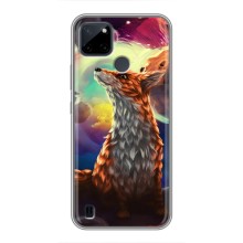 Чехлы с картинкой Лисички для Realme C21Y (VPrint) (Лисица в космосе)