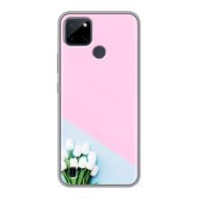 Чохли з картинкою (Тюльпани) на Realme C21Y – Білі тюльпани