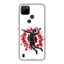 Чохли з прінтом Спортивна тематика для Realme C21Y (Волейболіст)