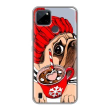 Чехлы с собаками для Realme C21Y (VPrint) (Собачка в шапке)
