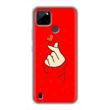 Чохол (Знак сердечка) для Realme C21Y – Сердечко на червоному