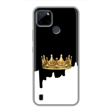 Чохол (Корона на чорному фоні) для Realme C21Y (Золота корона)
