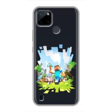 Чехол Майнкрафт на Realme C21Y (AlphaPrint) Minecraft (персонажи Minecraft)