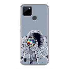 Чехол NASA для Realme C21Y (AlphaPrint) (Космонавт фото)
