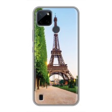 Чехол Эйфелева Башня для Realme C21Y - (AlphaPrint) (Дорога в Париж)