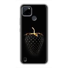 Чехол с изображением  вкусной еды для Realme C21Y – Чёрная клубника