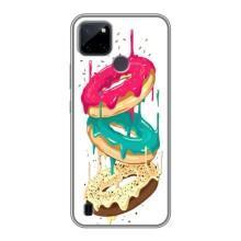 Чехол с изображением  вкусной еды для Realme C21Y – Сочные пончики