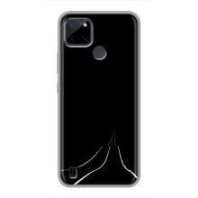 Чехол с картинками на черном фоне для Realme C21Y – Дорога