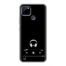 Чехол с картинками на черном фоне для Realme C21Y – Плеер