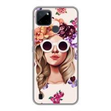 Чехол с картинкой Модные Девчонки Realme C21Y (Девушка в очках)