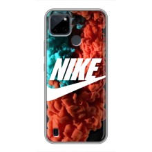 Чехол для Realme C21Y - с принтом Найк (AlphaPrint) (Дымчатый найк)