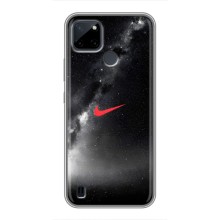 Чехол для Realme C21Y - с принтом Найк (AlphaPrint) (Найк красный)