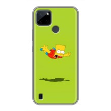 Чехол с Симпсонами для Realme C21Y (VPrint) (Барт Симпсон)