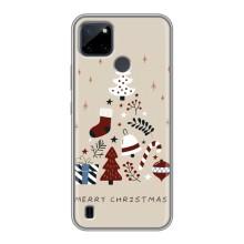 Чехол Санта Клаус для Realme C21Y (Merry Christmas)