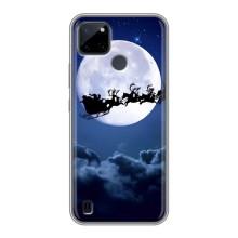 Чехол Санта Клаус для Realme C21Y (Санта - луна)