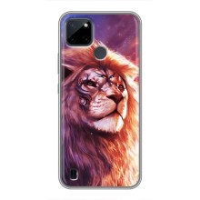 Чехол со Львом для Realme C21Y (VPrint) (Красочный Лев)